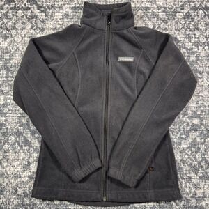 Columbia Womens Benton Springs Full Zip Fleece Jacket Black Small Soft Outdoor